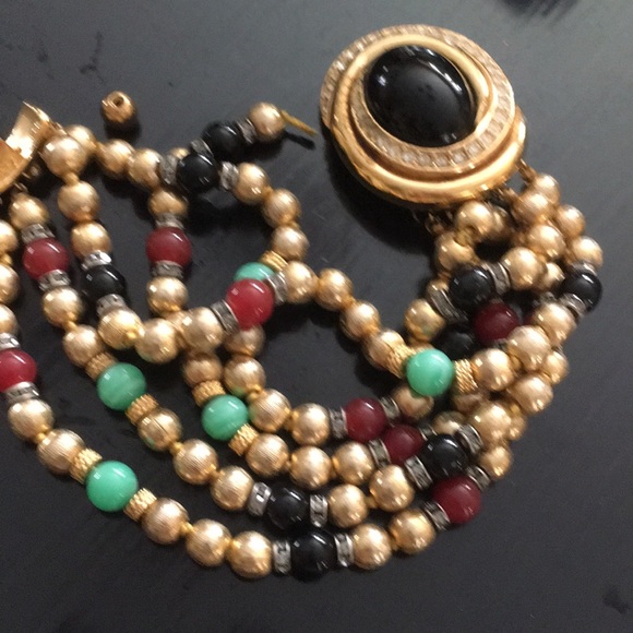 Vintage ciner multi strand bracelet